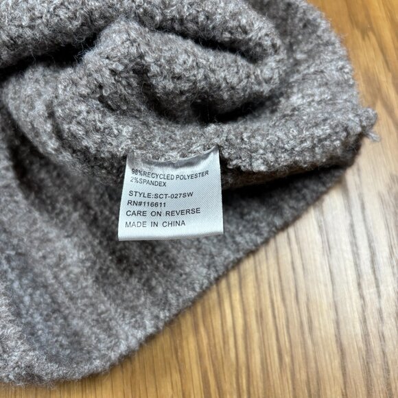 NWT Self Contrast Taupe Ribbed Turtleneck Knit Sweater Vest – Women’s Small - Picture 7 of 7